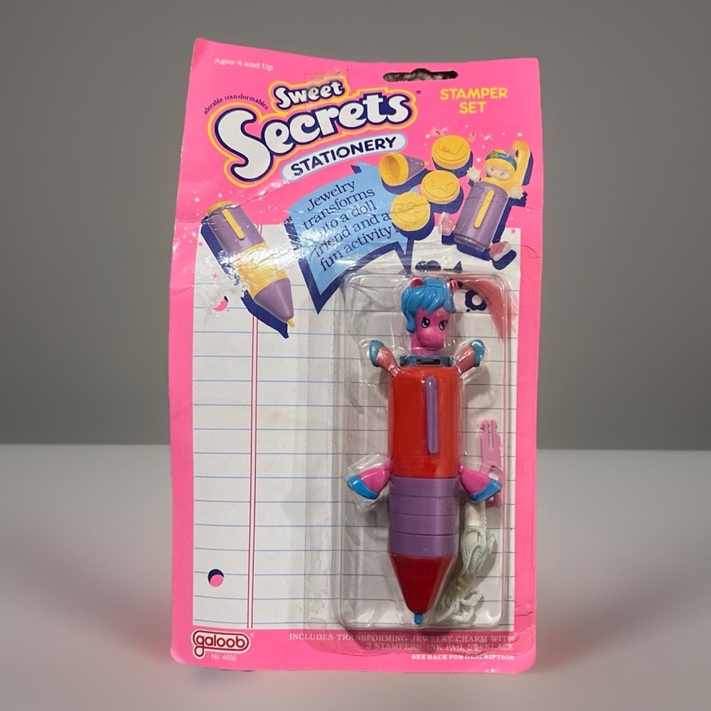 VTG Galoob Sweet Secrets‎ Stationary Stamper Set 1986 New In Box